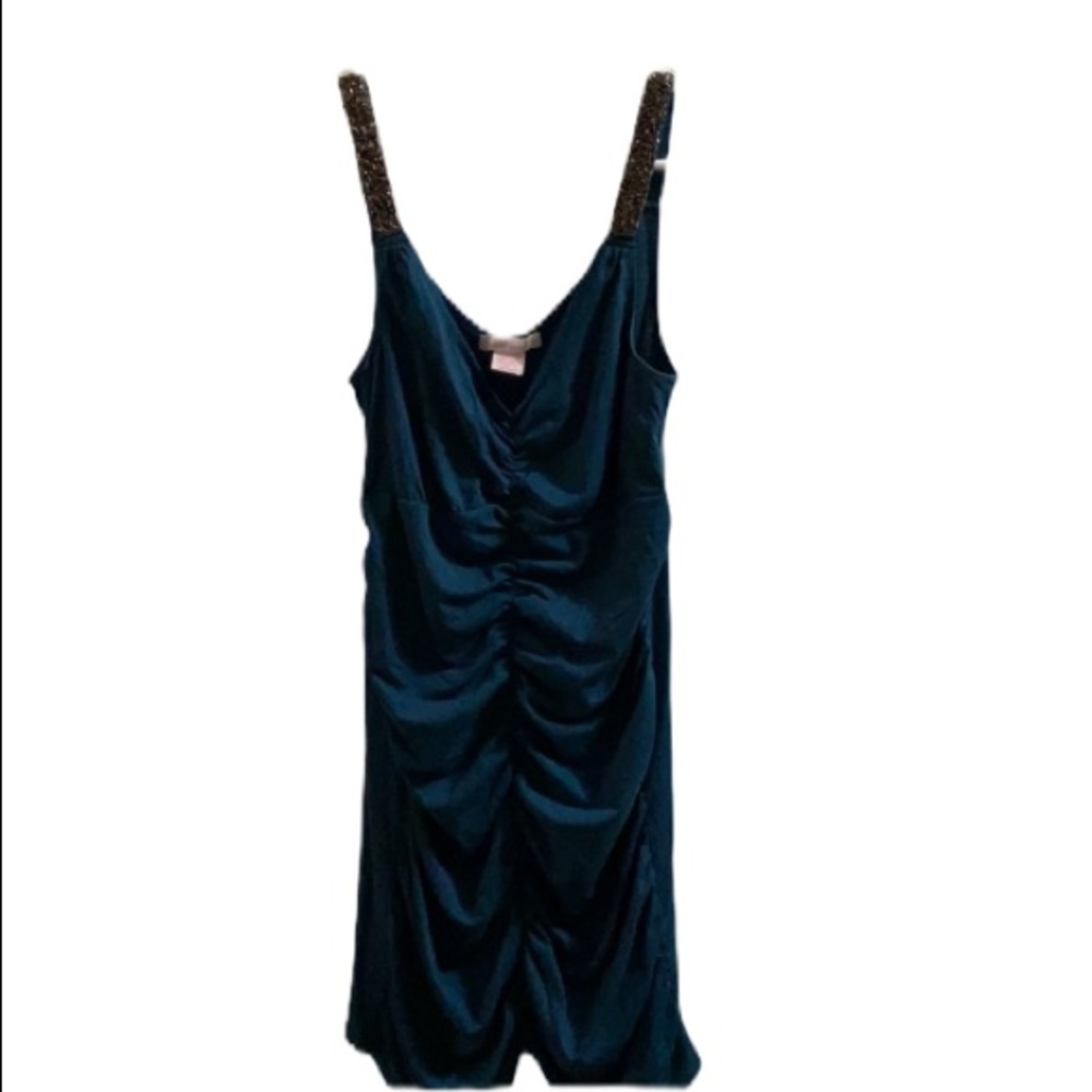WET SEAL Turquoise Ruched Bodycon Dress!